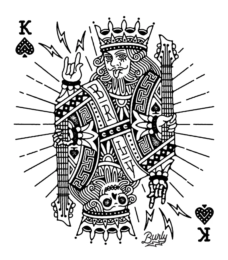 Burly King of Spades illustration
